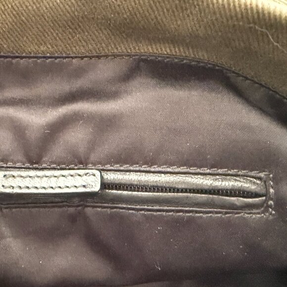 $1295 Authentic YSL Yves Saint Laurent Kahala Made in ITALY Green Canvas Totes - Picture 13 of 13